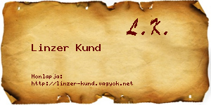 Linzer Kund névjegykártya